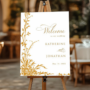 Affiche Mariage Bienvenue au Jardin Botanique Ambre