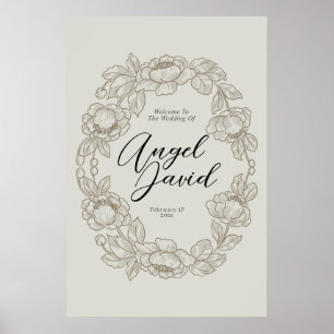 Affiche Mariage Bienvenue Bohême