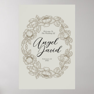 Affiche Mariage Bienvenue Bohême