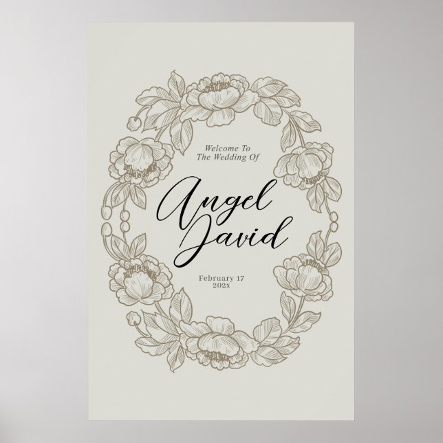 Affiche Mariage Bienvenue Bohême (Devant)