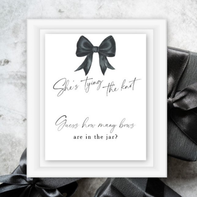 Affiche Mariage Black Bow Nombre de rubans (Créateur téléchargé)