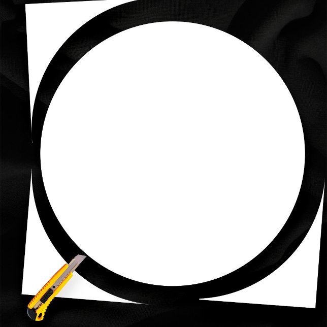 Affiche Mariage blanc clair Modèle circulaire de 24 pouces (24" circle plain white blank wedding poster)