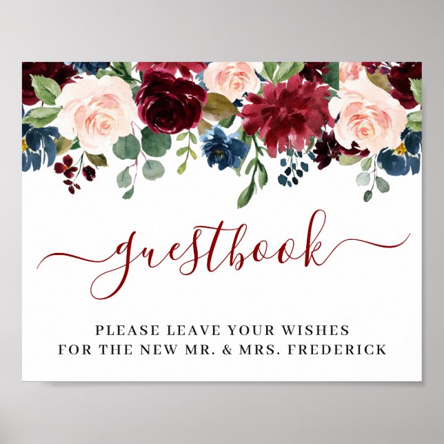 Affiche Mariage Blush de la marine de Bourgogne signe notr (Devant)