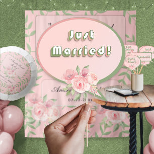 Affiche Mariage Blush rose tendance florale Props Booth