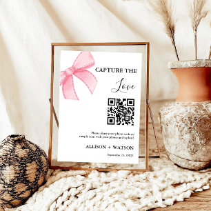 Affiche Mariage Bow Capture amour code QR photo mariage