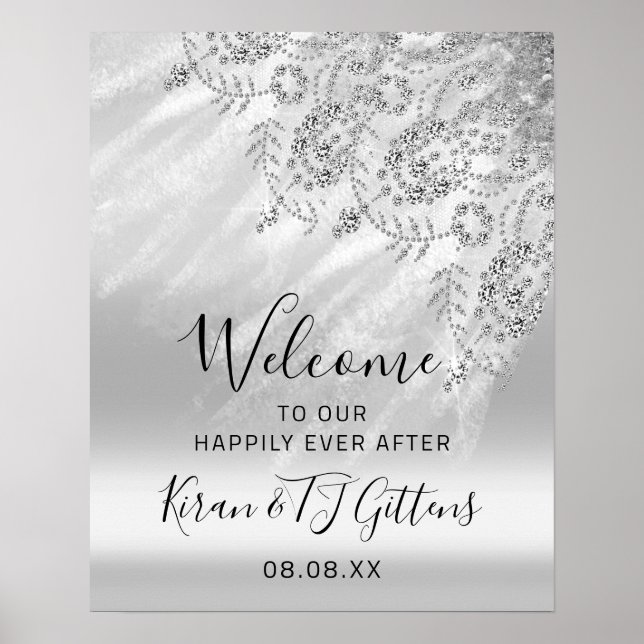 Affiche Mariage Bridal Welcome Dress Drivers Grey Event (Devant)