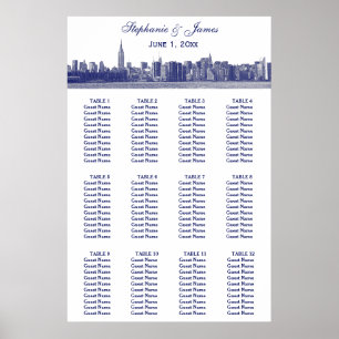 Affiche Mariage BW NYC large Skyline Etché