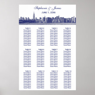 Affiche Mariage BW NYC large Skyline Etché