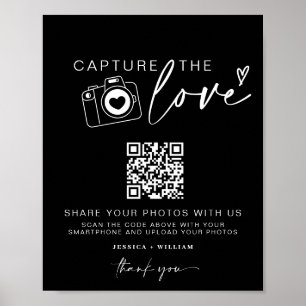 Affiche Mariage Capture L'Amour   Partage de photos Code Q