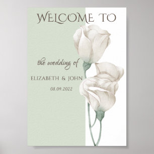 Affiche Mariage champêtre chic avec fleurs sauvages