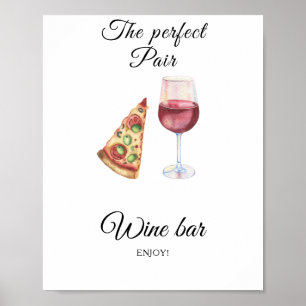 Affiche Mariage civil avec Pizza et Vin - Bar à vin