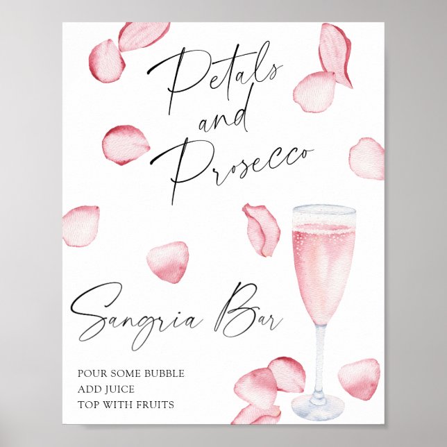 Affiche Mariage civilité prosecco - bar sangria (Devant)