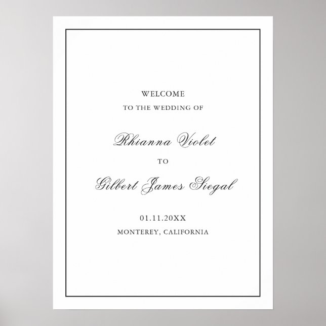 Affiche Mariage Classique aux Frontières Noir et Blanc Int (Devant)