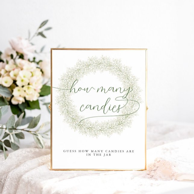Affiche Mariage Classique Combien de Bonbons (Créateur téléchargé)