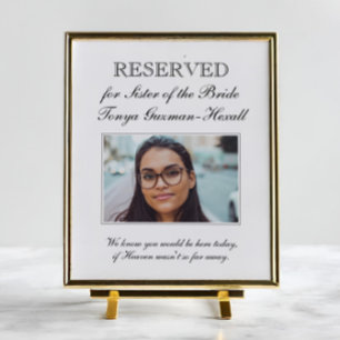 Affiche Mariage commémoratif de la soeur de la mariée