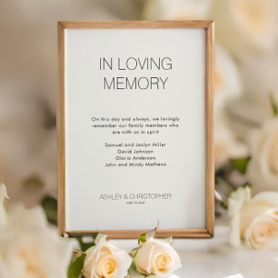 Affiche Mariage commémoratif minimaliste moderne