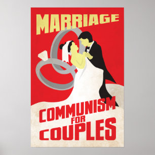 Affiche Mariage : Communisme pour des couples