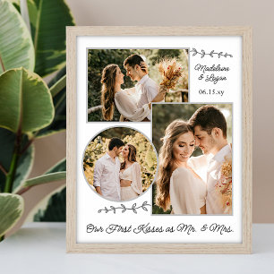 Affiche Mariage Couple Photo Collage Personnalisé M. Mme K