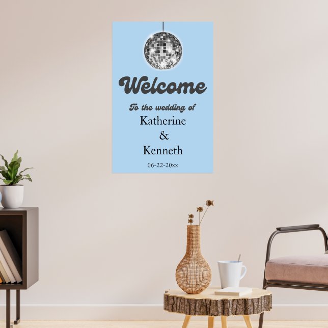 Affiche Mariage d'accueil Disco Balls (Salon 3)