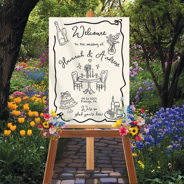 Affiche Mariage d'accueil lunaire arbalète (Créateur téléchargé)