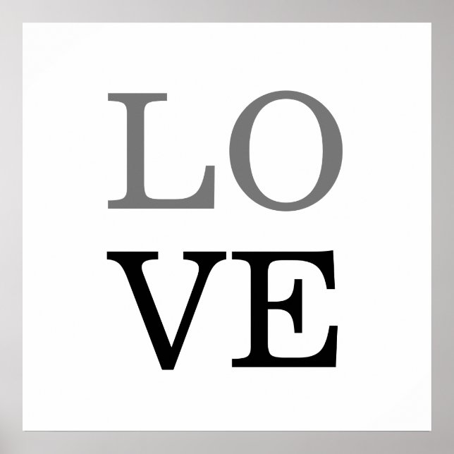 Affiche Mariage d'amour de script noir gris (Devant)