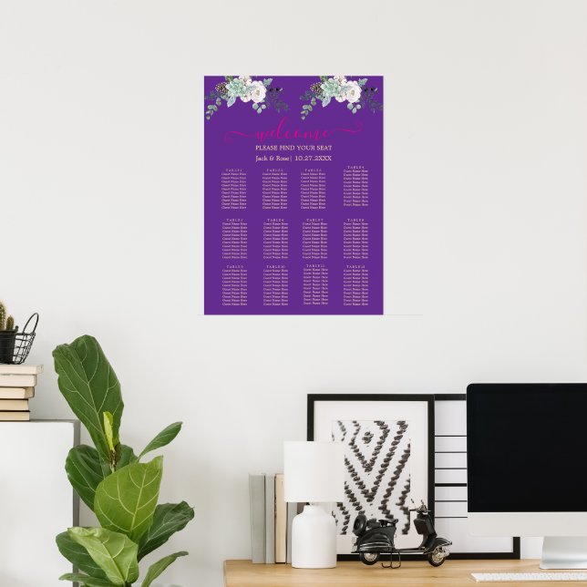 Affiche Mariage d'aquarelle d'hiver (Bureau à domicile)