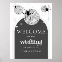Mariage d'Araignées Disco Rétro Halloween