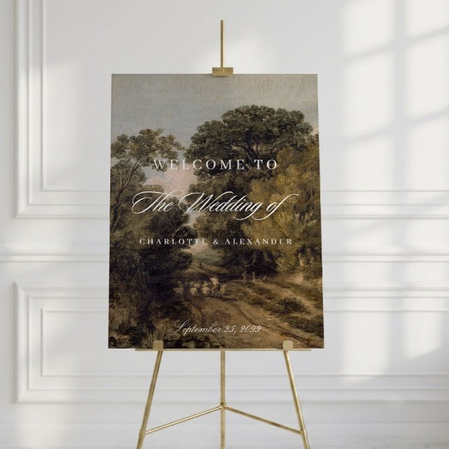 Affiche Mariage d'Art Fin de Paysage Vintage (Créateur téléchargé)