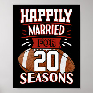 Affiche Mariage de 20 ans - 20e anniversaire Idée cadeau T