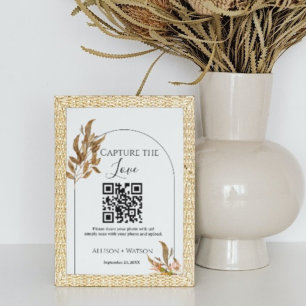 Affiche Mariage de automne Capture amour code QR mariage p