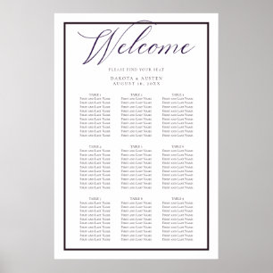 Affiche Mariage de bienvenue blanc foncé