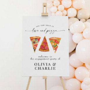 Affiche Mariage de bienvenue Love & Pizza