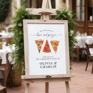 Affiche Mariage de bienvenue Love & Pizza