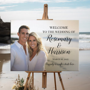 Affiche Mariage de bienvenue photo moderne