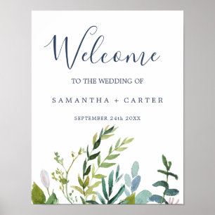 Affiche Mariage de bienvenue pour la verdure d'été