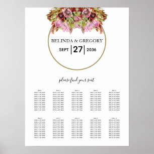 Affiche Mariage de bouquet de fleurs sauvages rustiques