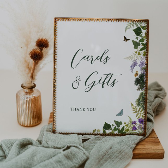 Affiche Mariage de cartes et cadeaux forestiers enchantés (Créateur téléchargé)