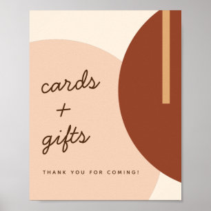 Affiche Mariage de cercles Abstraits de Boho moderne