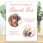 Affiche Mariage de chien Favoriser Rose Gold Pet Photo Bis<br><div class="desc">Biscuit Bar... Nous Aimons Nos Animaux Comme Nous sommes Sûrs Que Vous Connaissez Alors Prenez Un Soin Pour Votre Aller ! Inclure votre meilleur chien et chat dans votre mariage avec leur propre bar à gâteaux pour vos invités. Parfait pour les amoureux de les chiens, les propriétaires d'animaux et un...</div>