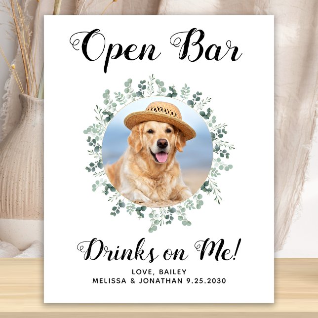 Affiche Mariage de chien personnalisé avec photo sur les b (Créateur téléchargé)