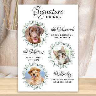 Affiche Mariage de compagnie Bar à chiens 3 Boissons signa