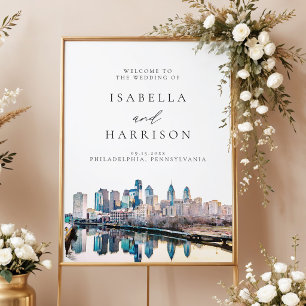 Affiche Mariage de destination à PHILADELPHIE Bienvenue