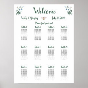 Affiche Mariage de fleurs lunaires
