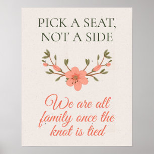 Affiche Mariage de jardin floral Choisissez un panneau de