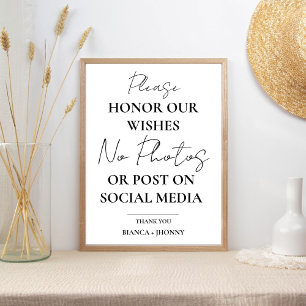 Affiche Mariage de la cérémonie débranché AUCUNE photo et