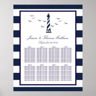 Affiche Mariage de la collection Nautical Lighthouse