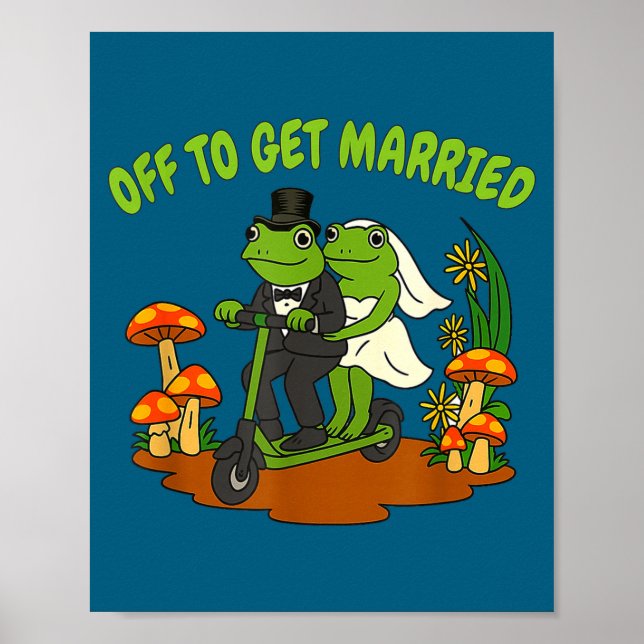Affiche Mariage de la future mariée sur le thème du mème d (Devant)