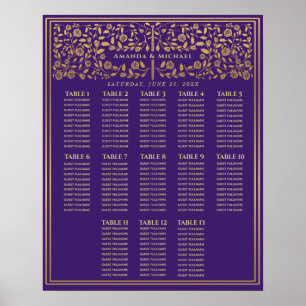 Affiche Mariage de l'épée médiévale violette