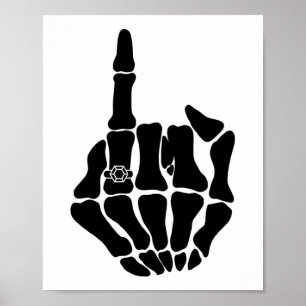 Affiche Mariage de mariée de squelette vient de se marier 