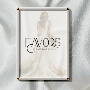 Affiche Mariage de mariée Gown faveurs s'il vous plaît pre